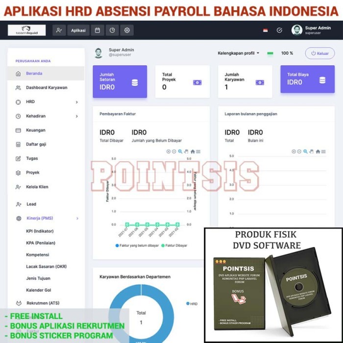 Jual Source Code Aplikasi Hrd Hris Payroll Dan Penggajian Absensi Cuti Php Dvd Shopee Indonesia 8793