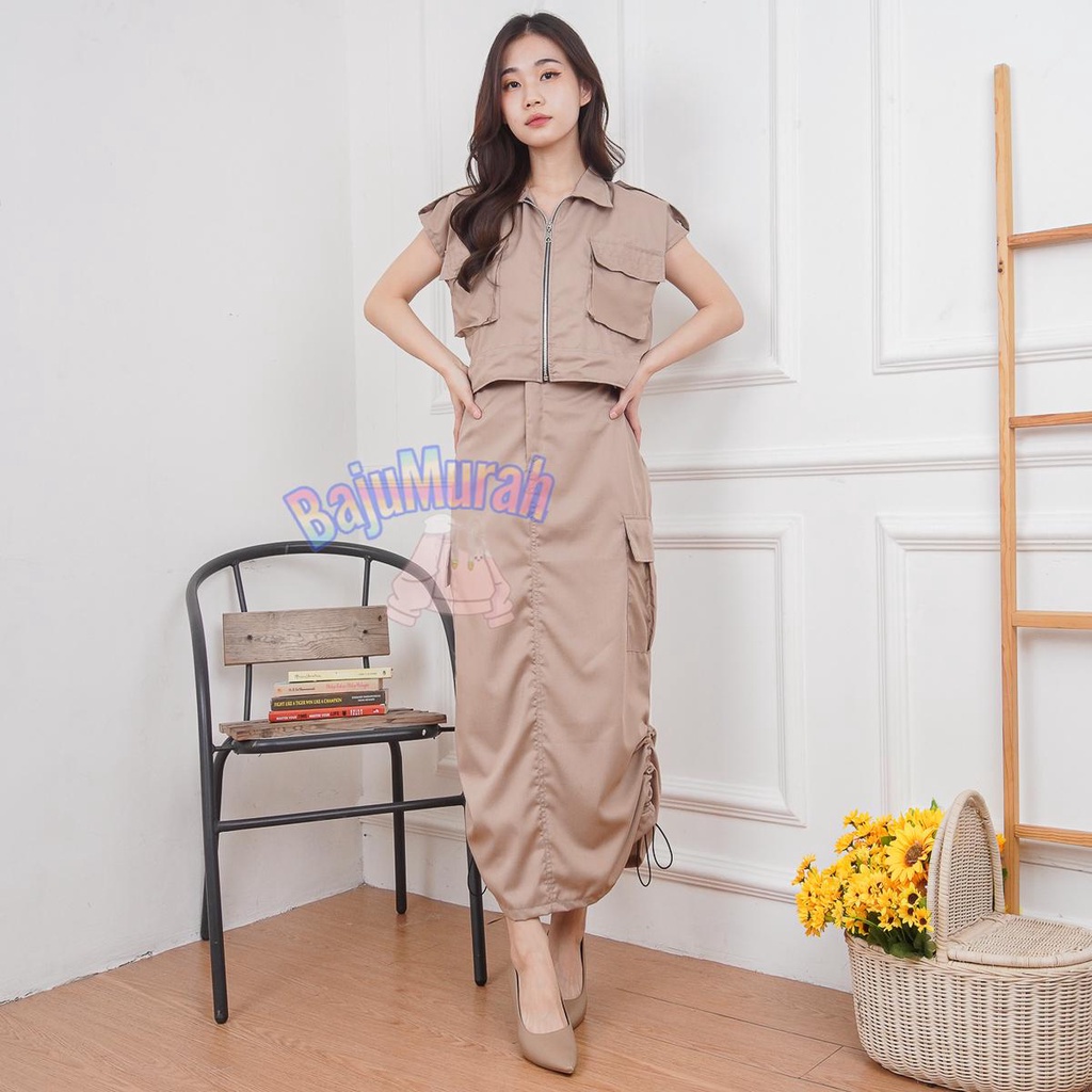 Jual VTZEN - ZNF OOTD WANITA GWENA / One Set Rok Talita / Set Atasan ...