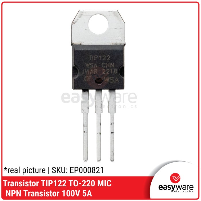 Jual Transistor TIP122 TO-220 TIP 122 NPN Transistor 100V 5A CO27 ...
