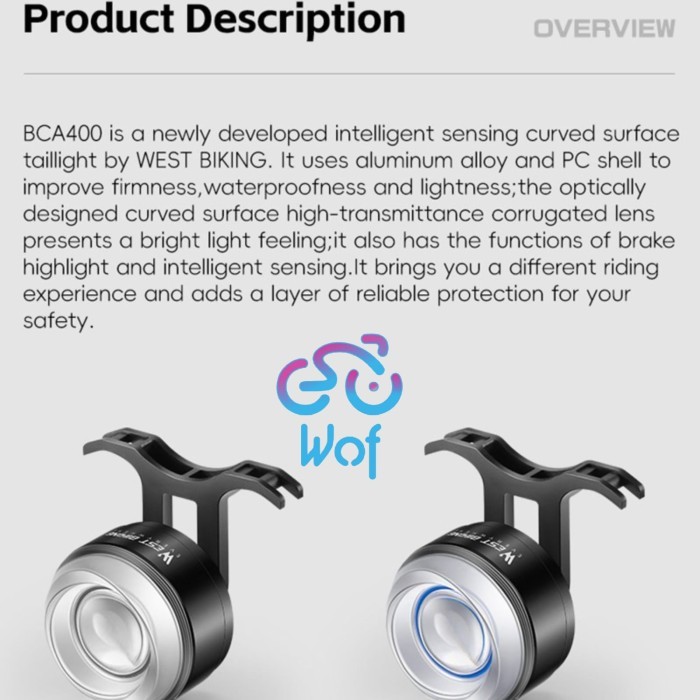 Jual WEST BIKING BCA400 Lampu Sadel Seatpost Belakang Sepeda Multicolor ...