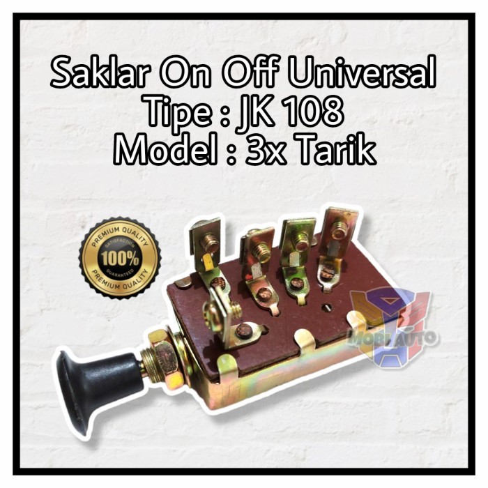 Jual Saklar On Off Lampu Universal Model 3x Tarik JK108 Mobil Dan Motor ...
