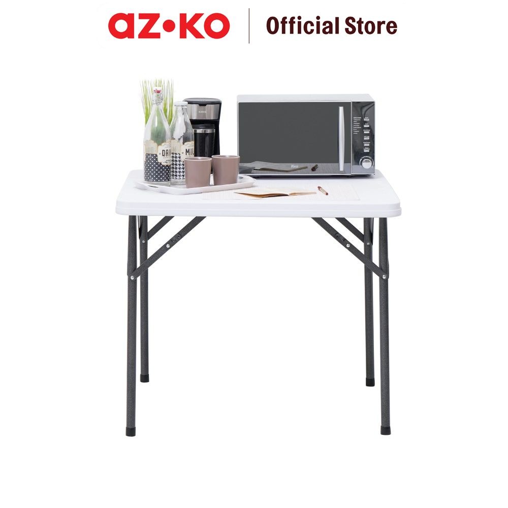 Jual AZKO Krisbow 86X86 cm Meja Lipat - Putih/Abu-Abu Meja Serbaguna ...
