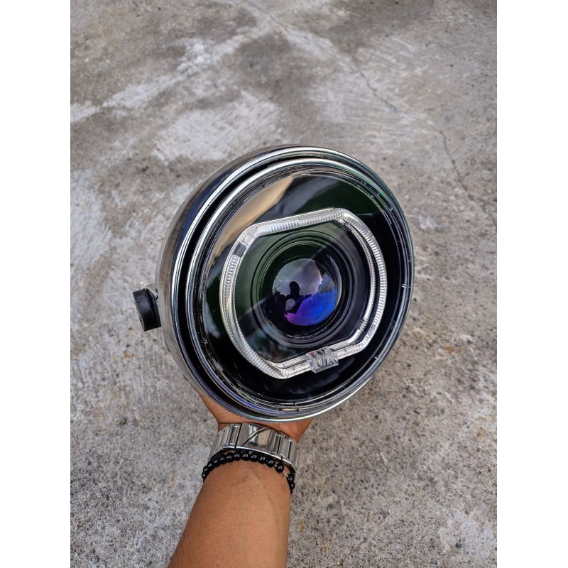 Jual lampu depan ninja ss set biled AES turbo non laser lampu depan