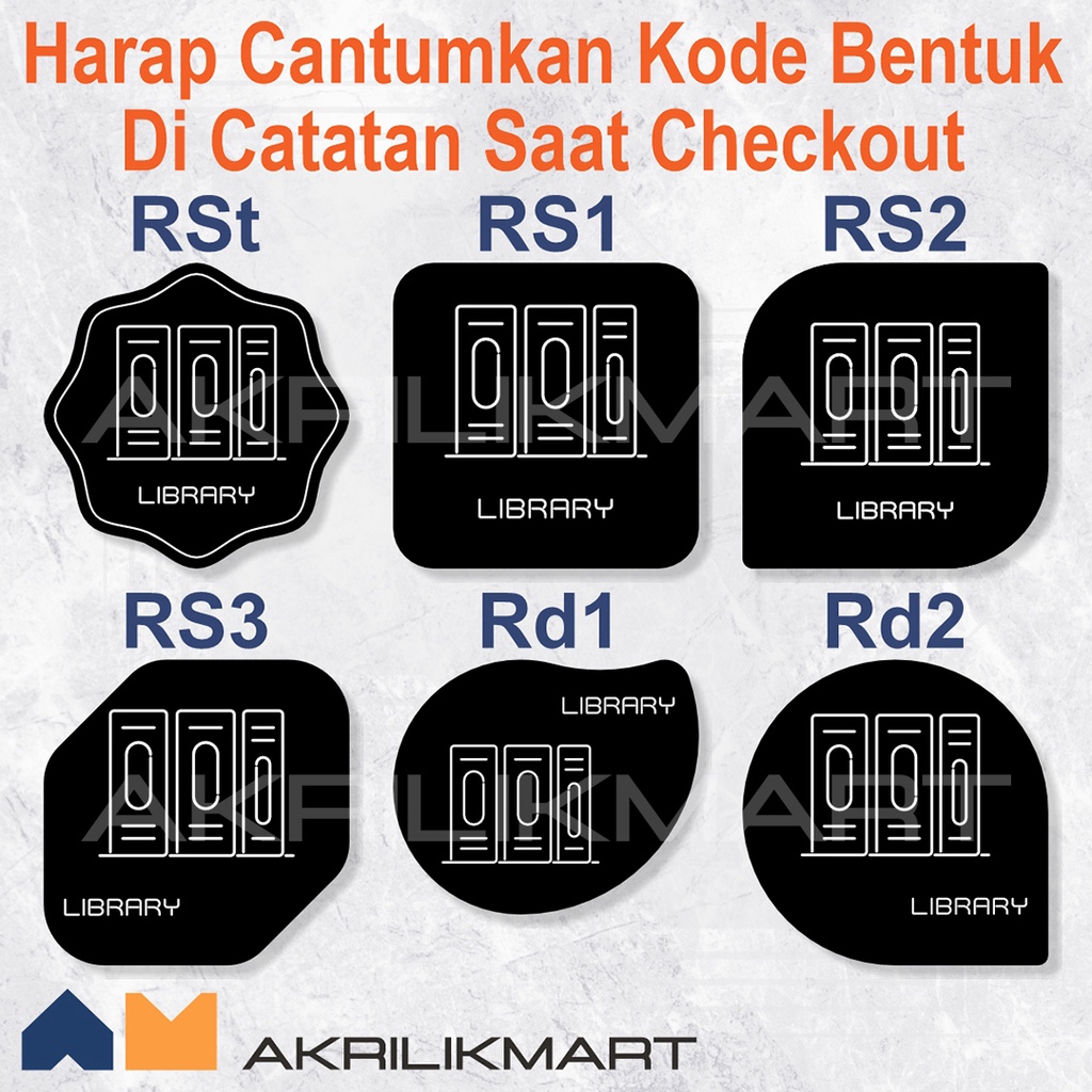 Jual Tulisan Library Sign Acrylic Tempel Dinding Papan Akrilik | Shopee ...
