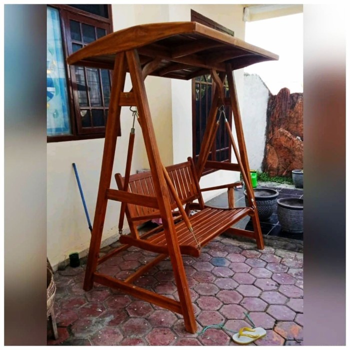 Jual Ayunan Kayu Jati Ayunan Kayu Ayunan Jati Kontruksi Kuat Finishing Shopee Indonesia