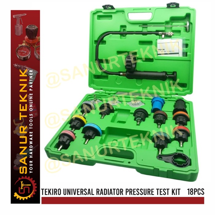 Jual TEKIRO UNIVERSAL RADIATOR PRESSURE TEST KIT 18 PCS Shopee Indonesia
