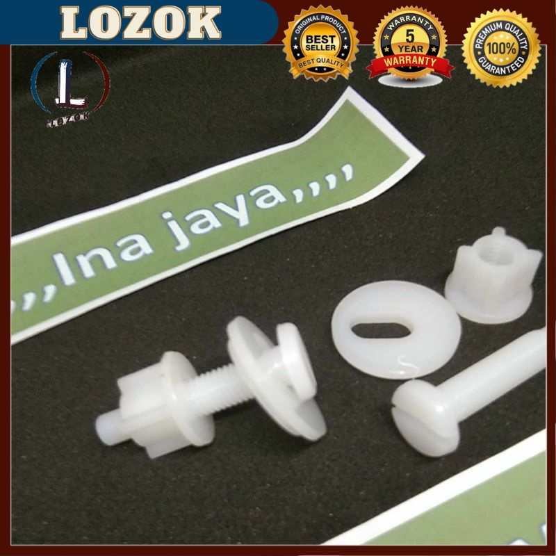 Jual Lozok Baut Closed Skrup Penutup Klosed Dudukan Closet Sekrup Tutup Kancing Wc Duduk Toilet