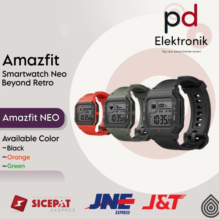 Amazfit Neo Retro Smartwatch sport Heart Rare smart watch Hitam
