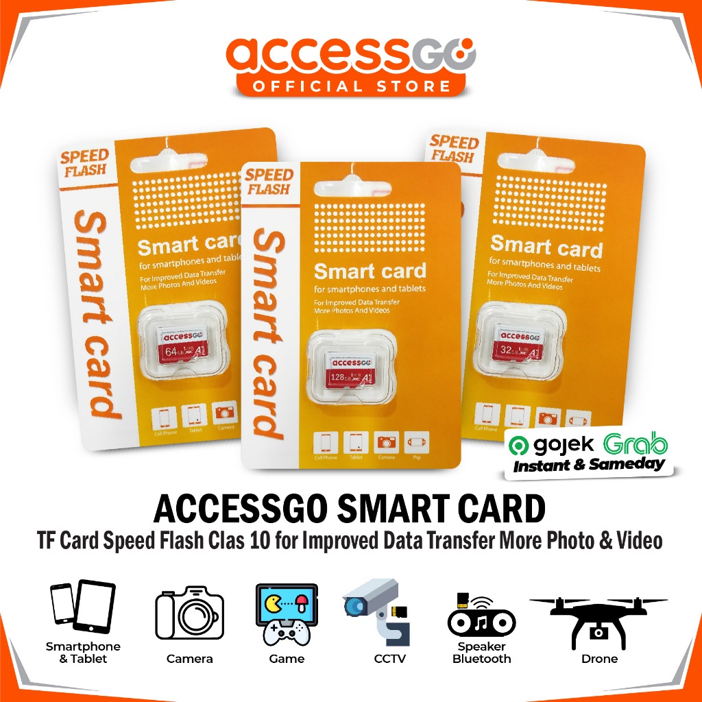 Jual SD Memory TF Class 10 Flash Speed SD Card Accessgo SUPER KENCANG ...