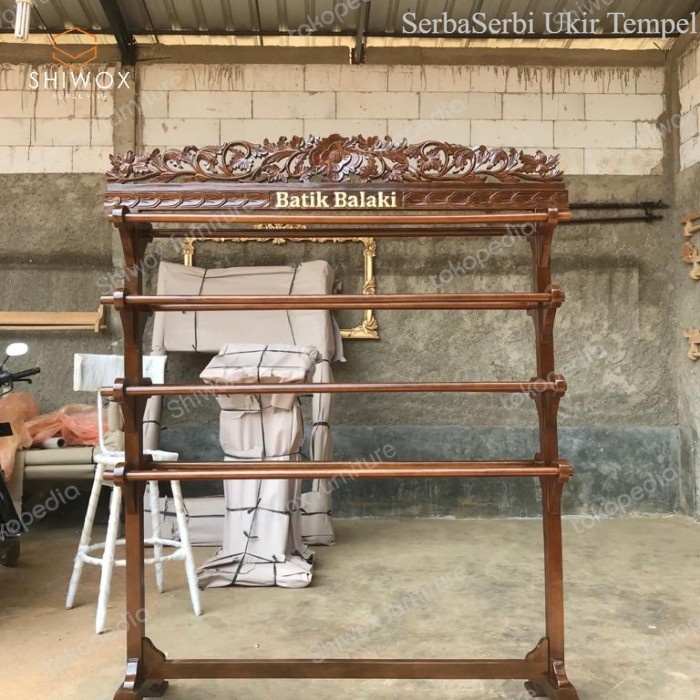 Jual Gawangan Batik Knockdown Batik Kayu Kayu Keras Ukiran Gnatungan