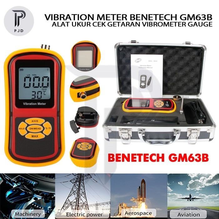 Jual Vibration Meter GM63B Alat Ukur Cek Getaran Vibrometer