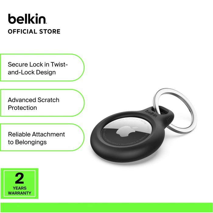 Jual Belkin F8W973bt Black Secure Holder with Key Ring for AirTag