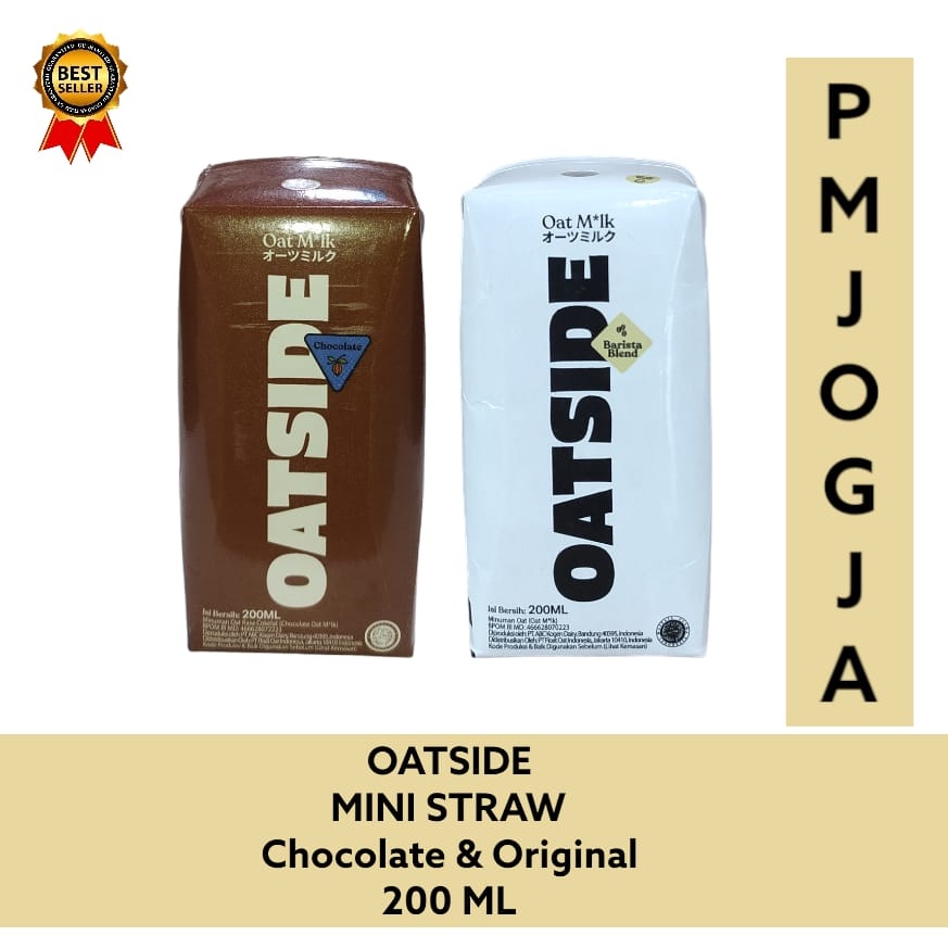 Jual Oatside Mini Straw Oat Milk Barista Blend Chocolate 200 Ml