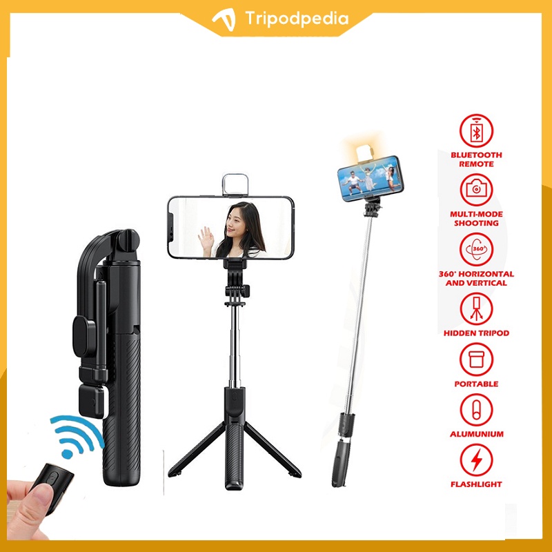 Jual Tripodpedia Tongsis Tripod Bluetooth R1s Led Selfie Stick