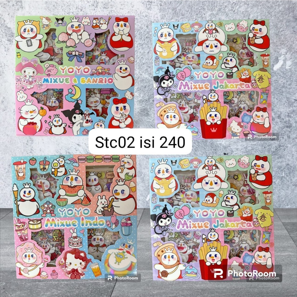 Jual New Sticker Mixue Rainbow Isi 100 Pcs Per Box/Sticker Mixue Lucu ...