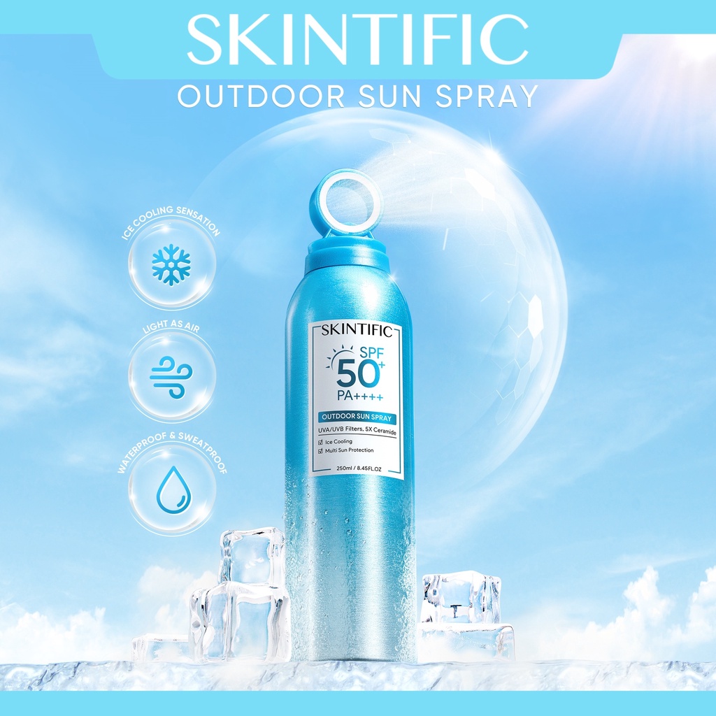 Jual SKINTIFIC Outdoor Sunscreen Spray SPF 50+ PA++++ 250ml Shopee