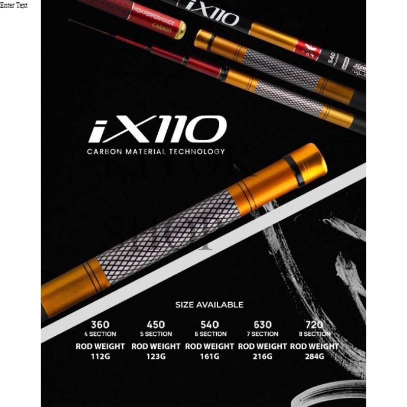 Jual kiyok shop Pole Tegek Iroly IZ110 / IX110 / IS110 Rod Carbon 360 ...
