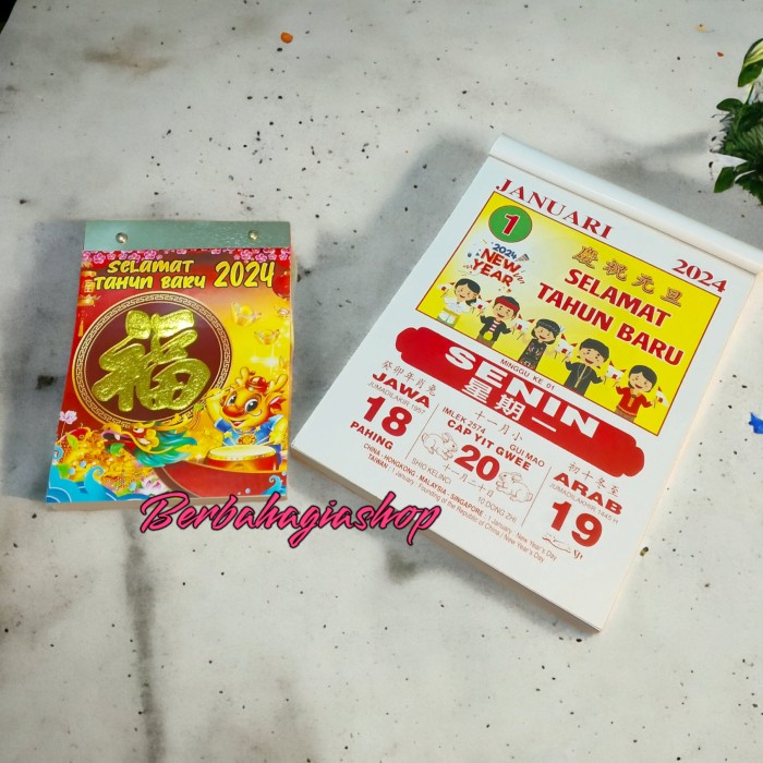 Jual Kalender Chinese Cina Harian Sobek Tahun 2024 Ukuran Jumbo Besar Lokal Shopee Indonesia 4966