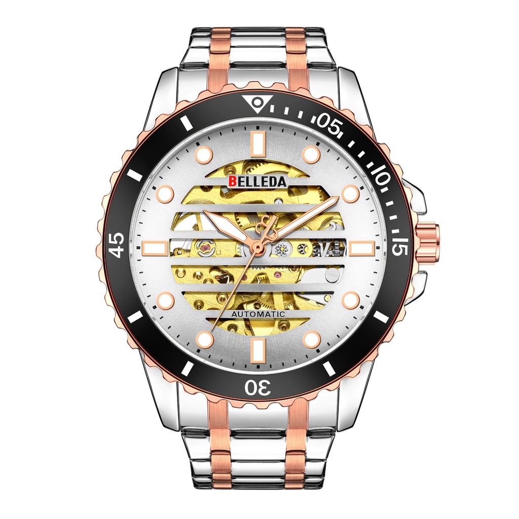 Jual Jam Tangan Belleda 9352-1 Mekanik Otomatis Stainless Steel