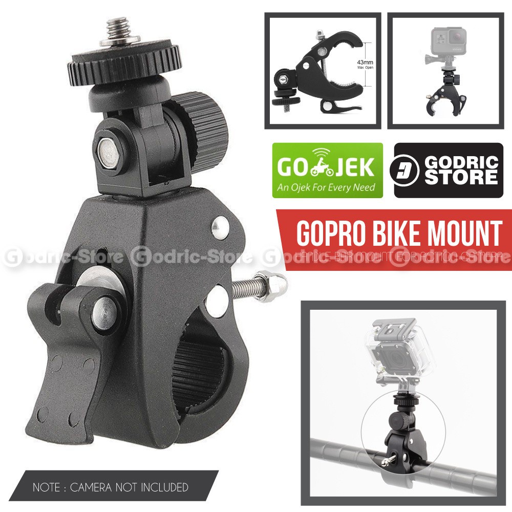 Jual Clamp Bike Mount Tripod Adapter Sepeda for GOPRO HERO / XIAOMI YI ...