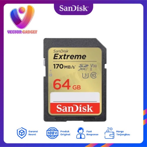 Jual SD Card 64GB Sandisk CL10 150MBps Memori Kamera Memory Camera