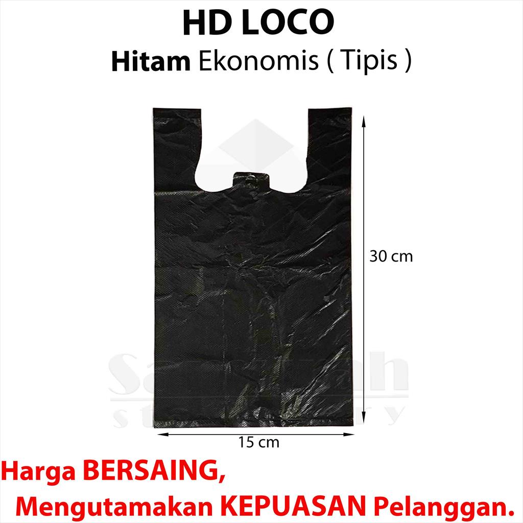 Jual Plastik HD Loco Ekonomis 15 x 30 Hitam / Kantong Kresek Plastic ...