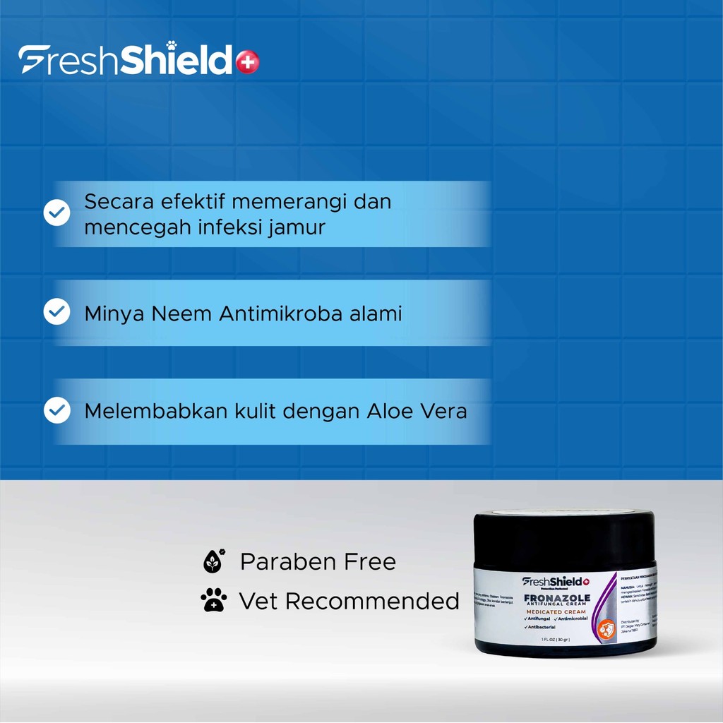Jual FreshShield+ Krim -Anti Jamur Kucing- Antifungal Medicated Cream ...
