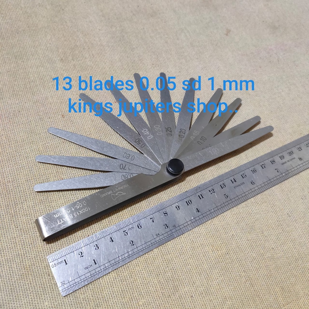 Jual Feeler gauge 13 blades kunci setelan klep kelep fuller gauge 13