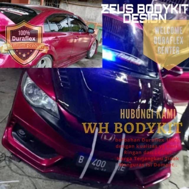 Jual Bemper Bodykit Civic Fd Barongsai Paket Lengkap Body Kit Body Kit Civic Bodikit Civic Grade