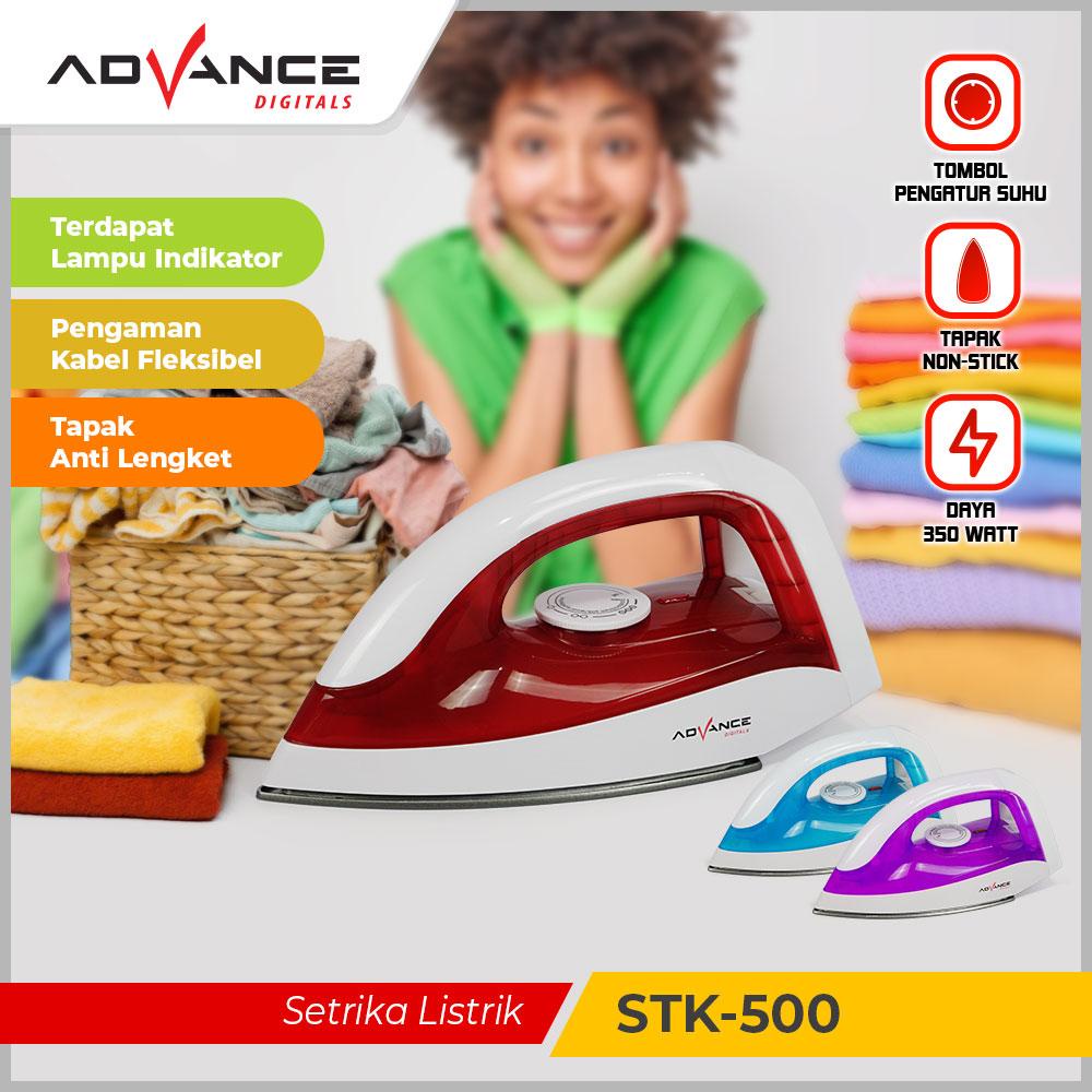 Jual Advance Setrika Anti Lengket STK500 / STK-500 Pakaian Rapi dan ...