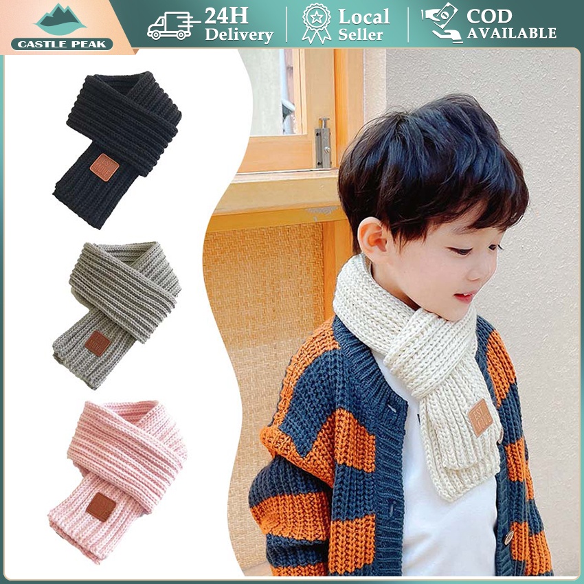 Jual Scarf Long Kids Syal rajut wool anak Scarf infinity wool long kids ...