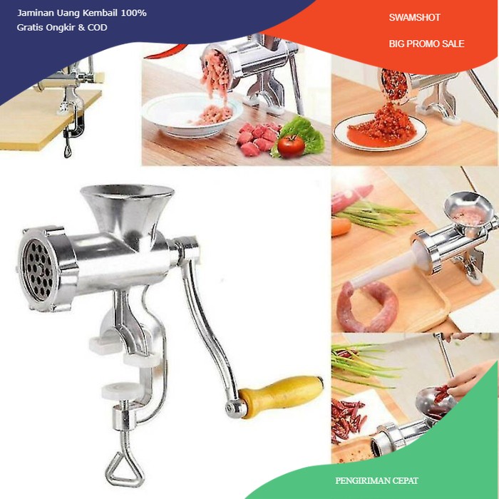 Jual Mesin Penggiling Giling Daging Jepit Meja Meat Grinder Mincer No ...