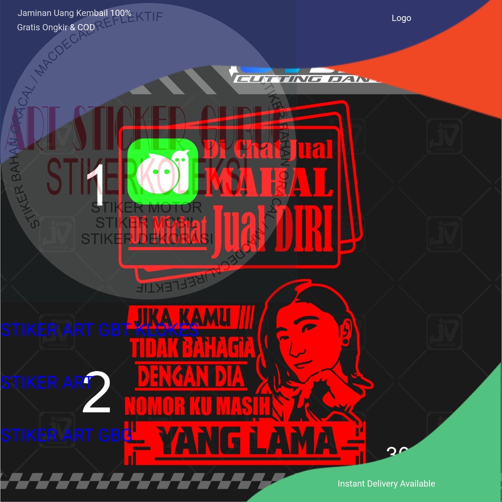 Jual Stikercuting stiker kata kata tulisan kaca mobil pickup truck ...