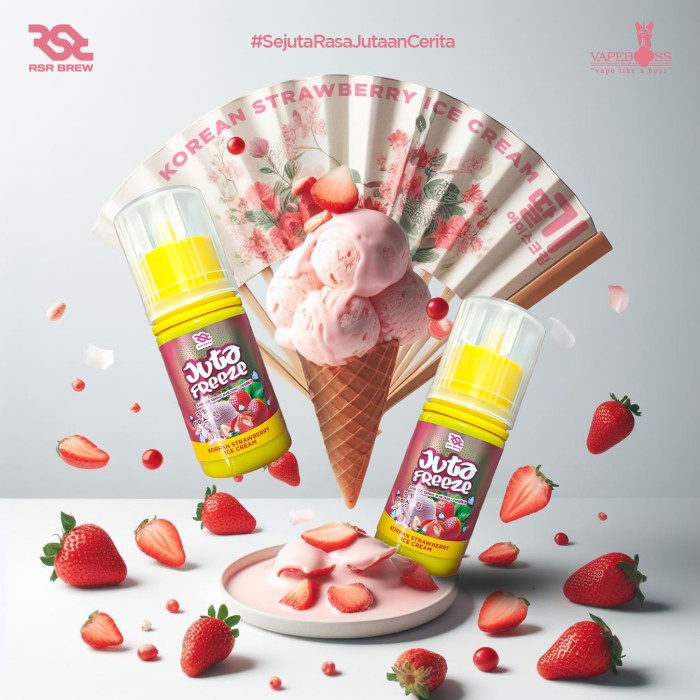 Jual Juta Freeze Korean Strawberry Ice Cream Salt Nic Ml Shopee Indonesia