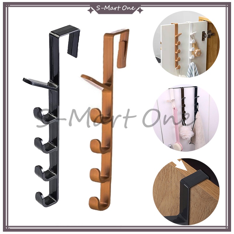 Jual 5 Hook Tempel Berdiri Serbaguna /Tanpa Paku Hanger Gantungan Baju
