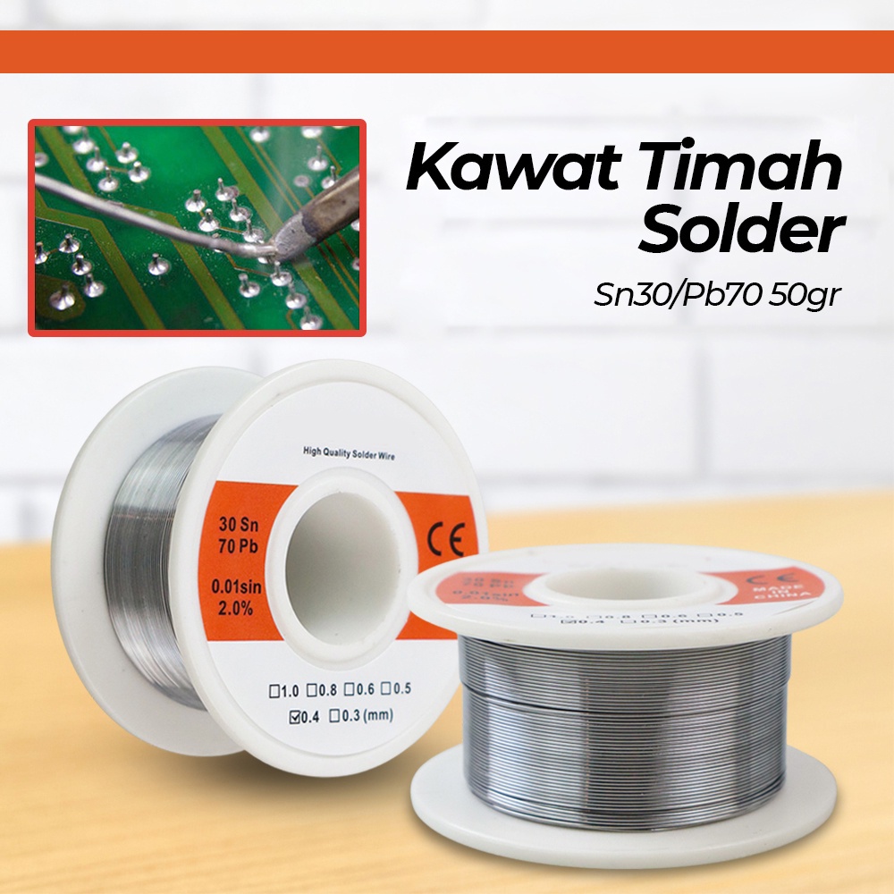 Jual Timah Solder Rosin Core Tin Lead Flux Soldering Kabel Welder Iron ...