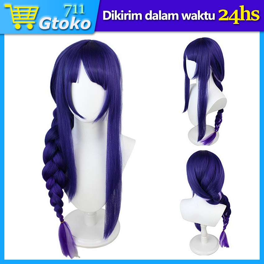 Jual Wig Cosplay Raiden Shogun Anime Genshin Impact Wanderer Baal ...