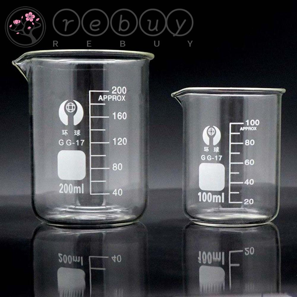 Jual Rebuy Gelas Kaca Low Form Beakers Thicken 10ml 25ml 50ml 100ml 150ml Lipstik Heating 1603