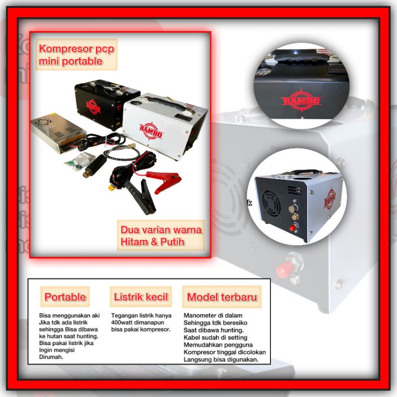 Jual KOMPRESOR MINI ELEKTRIK PCP POMPA LISTRIK OMPRESOR MINI PORTABLE ...