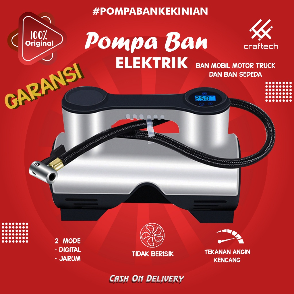 Jual Kompresor 12v digital mini untuk pompa ban mobil 35 LPM | Shopee ...