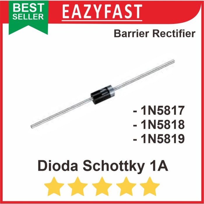 Jual Dioda Schottky 1A 1 A 1N5817 1N5818 1N5819 Barrier Rectifier Diode ...