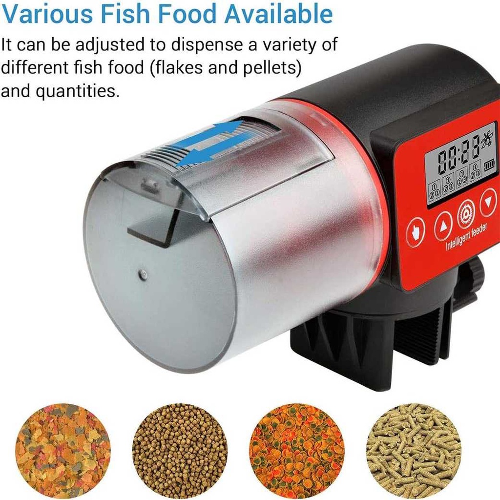 Jual Dispenser Timer Makanan Ikan Otomatis Fish Feeder 200ml | Shopee ...