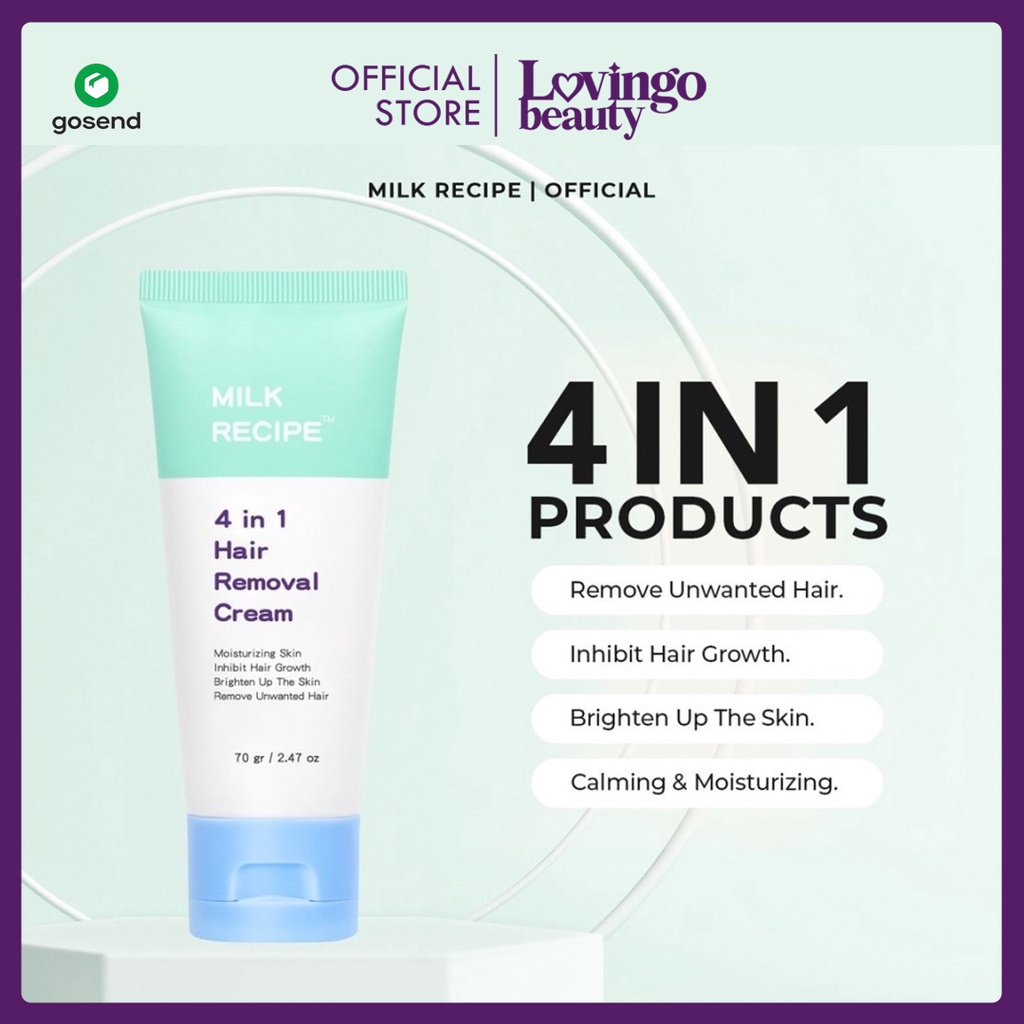 Jual [LOVINGO] - Milk Recipe Hair Removal Cream 4in1 Hair Removal Cream ...