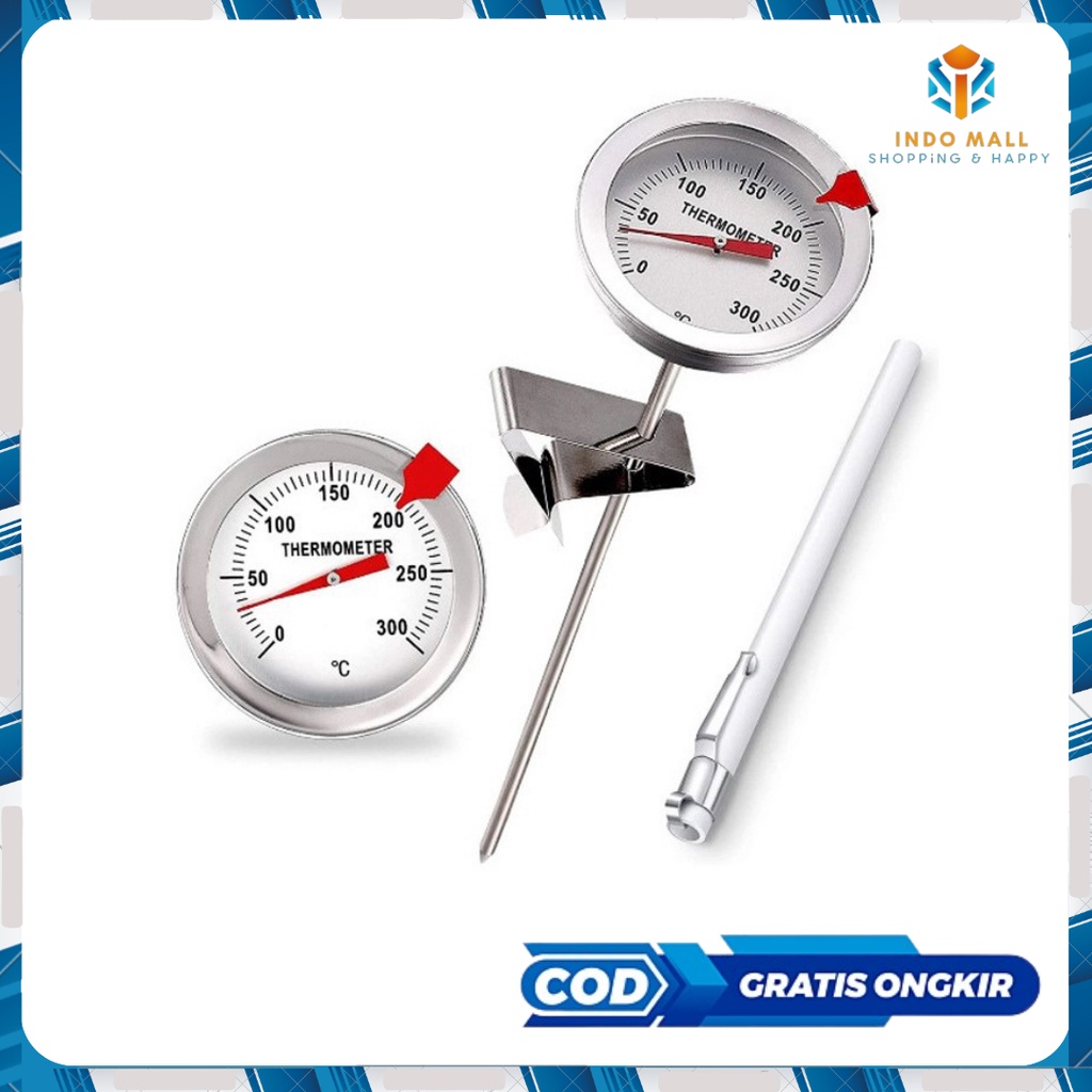 Jual Thermometer Stainless Jarum Suhu Minyak Oven BBQ Termometer ...