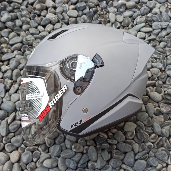 Jual Helm Nhk R Max New Solid Dim Grey Doff Shopee Indonesia