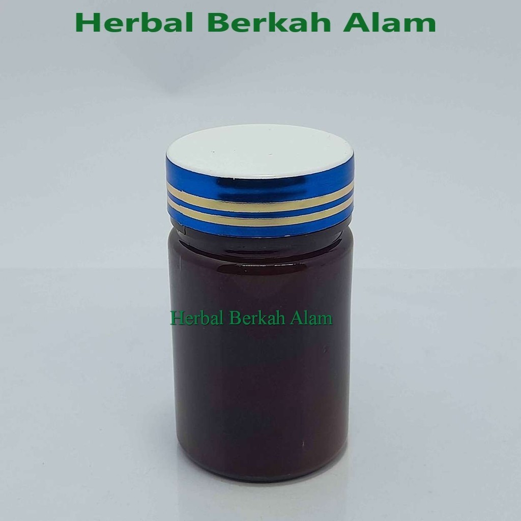 Jual Botol Obat 60 ml Coklat Tutup Biru Line Emas / Botol Obat / Botol ...