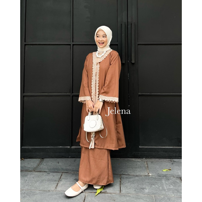 Jual FC65TA JELENA ONE SET | Raya series | Jelena Outfit | Tunik | Rok ...