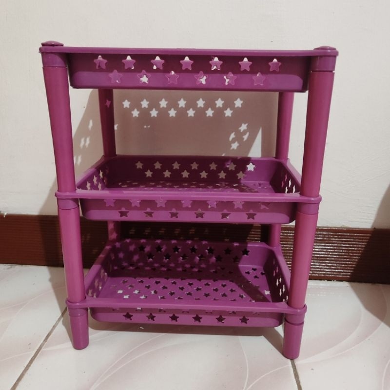 Jual Rak Plastik Bianca 3 Susun Medium / Rak Plastik / Rak Serbaguna ...