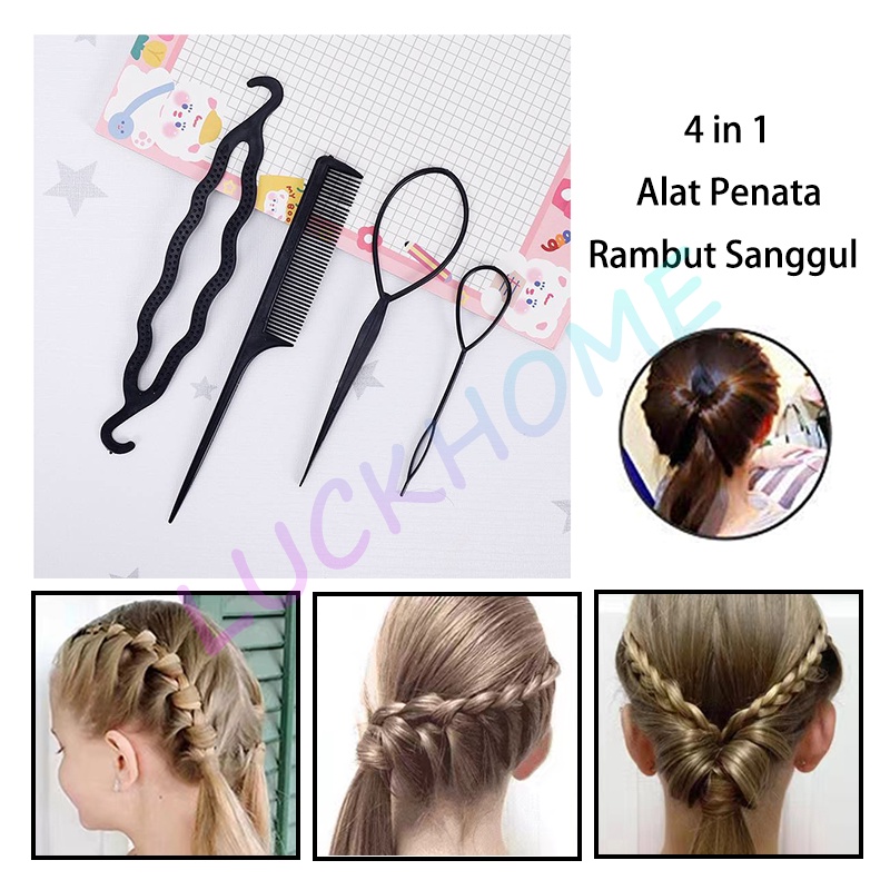 Jual 6PCS ALAT KREASI SANGGUL ALAT SALON STYLING HIAS RAMBUT WANITA 4 ...