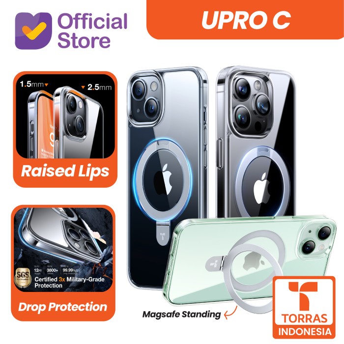 Jual Case iPhone 15 Pro Max Plus Torras uPro Clear Magsafe Slim Casing ...
